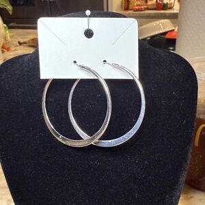 Chic Silver Hoop Earrings